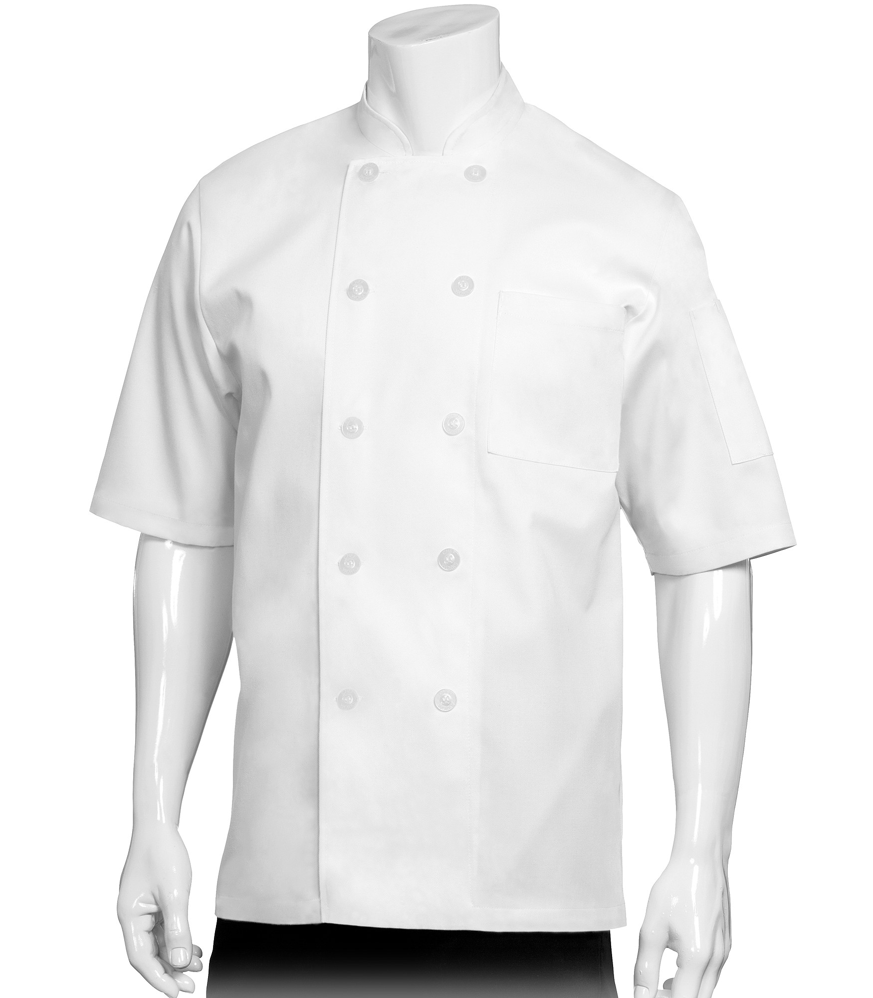 AMP_CA Chef Works® Chambery Basic Short Sleeve Chef Coat
