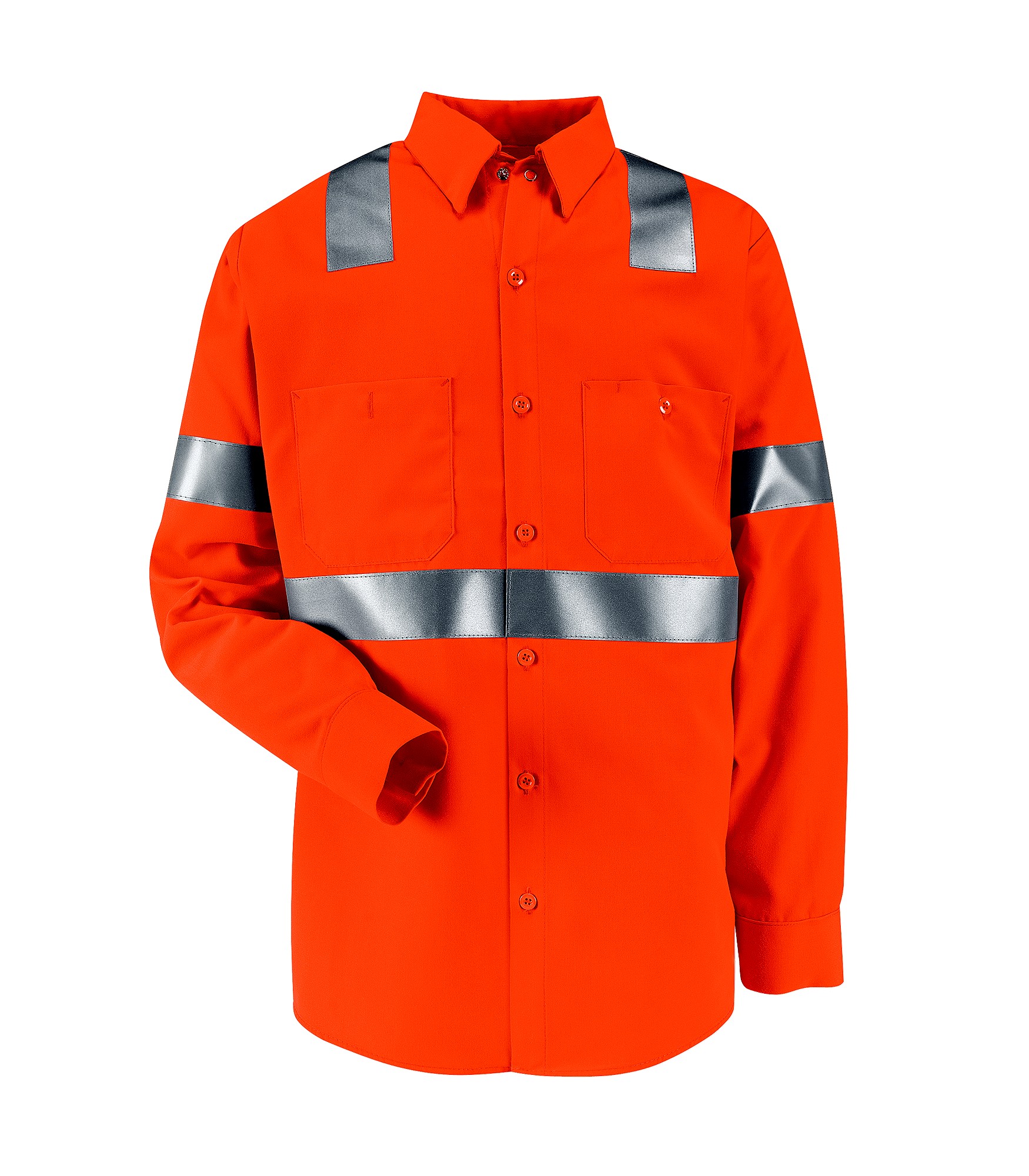 high visibility red shirt