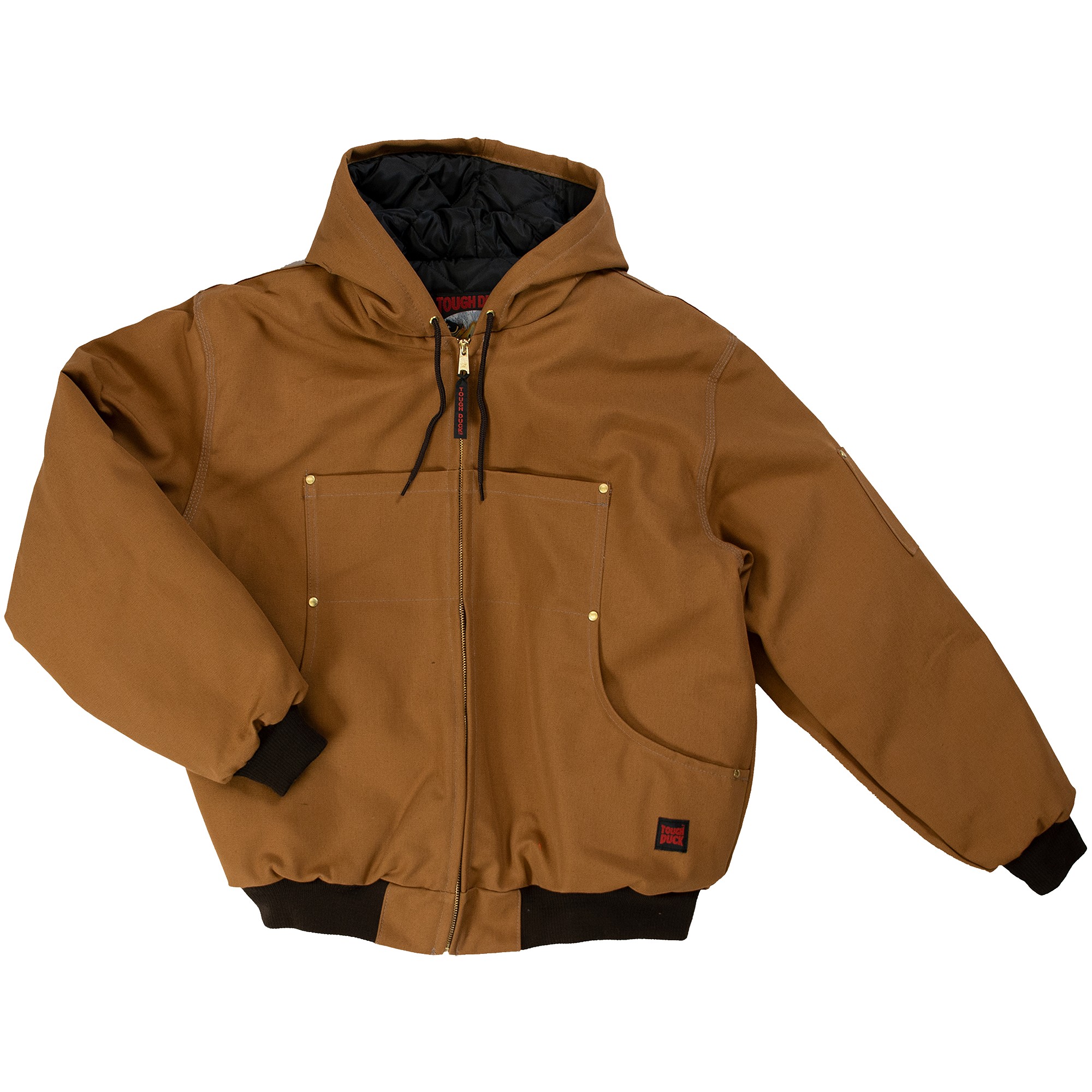 AMP_CA Tough Duck™ Quilt Lined Bomber with Hood