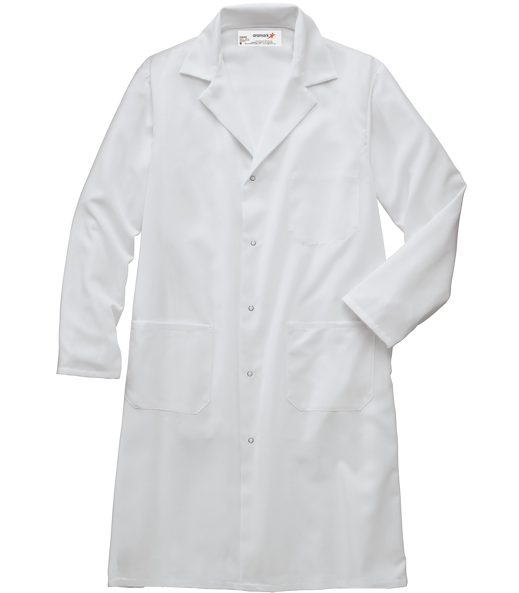 AMP_CA Canadian Linen Snap Front Lab Coat