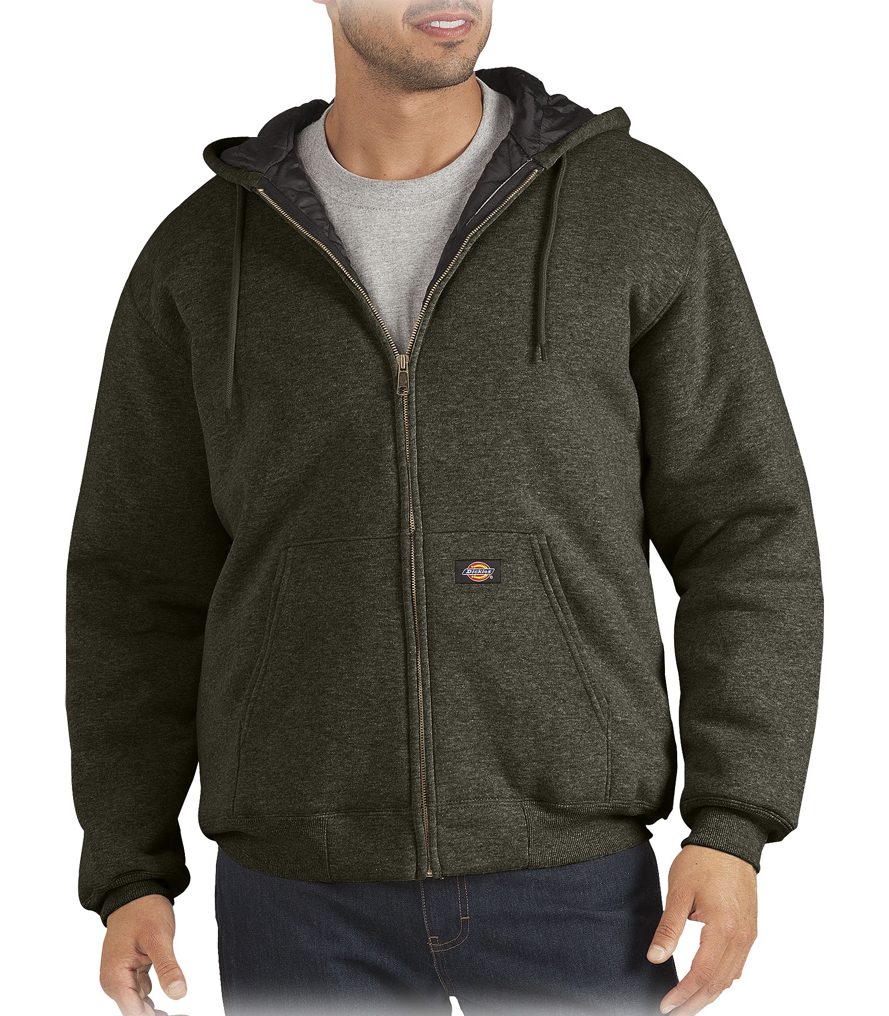 dickies heavyweight quilted fleece hoodie