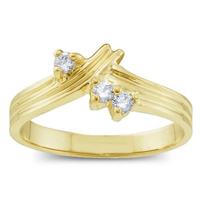 Grooved Collage Birthstone Ring