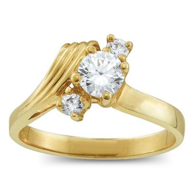 Birthstone Enclosed Large Center Stone Ring
