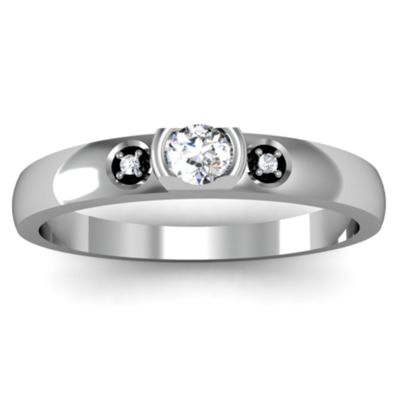 Open Bezel Cut Ring with Accents Stones