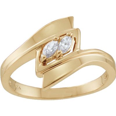 "Angel" Marquise Winged Birthstone Ring