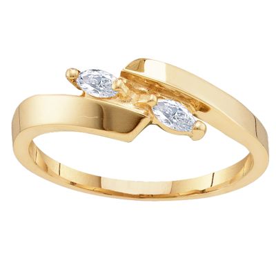 "Mi Amor" Double Marquise Bypass Ring