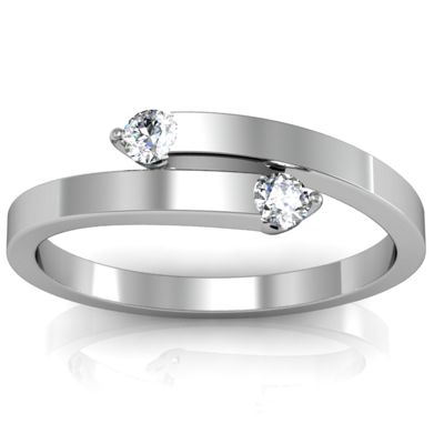 "Soleil" Birthstone Tipped Bypass Ring