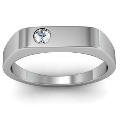 "Soliloquy" Single Birthstone and Name Ring