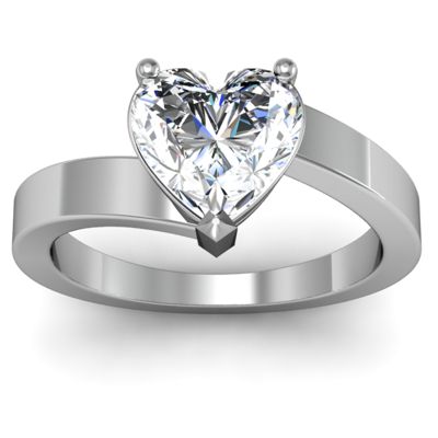 "Passion" Large Heart Birthstone Promise Ring