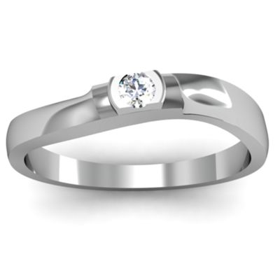 Open Bezel Set Swirl Ring