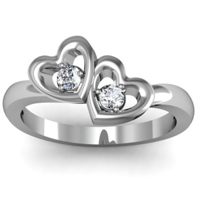 Twin Hearts Ring