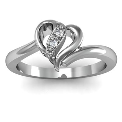 Center Weave Fashion Heart Ring