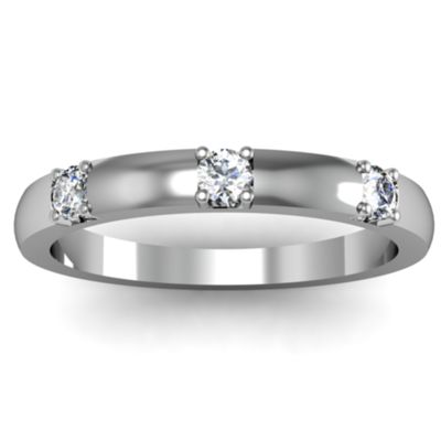 Elegant Three Gemstone Ring
