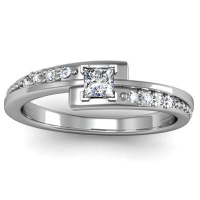 Princess Cut Ring with Accents