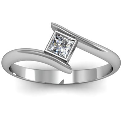 Princess Cut Bypass Ring