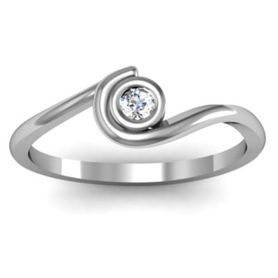 Curved Bezel Ring