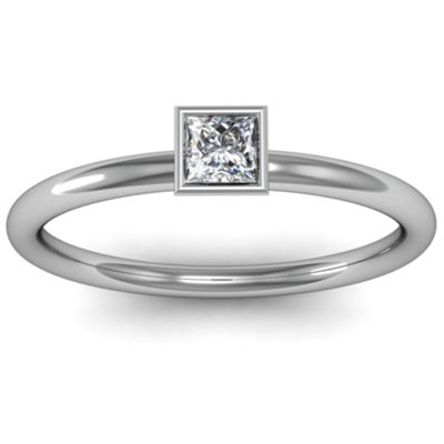 Bezel Set Princess Beauty Ring