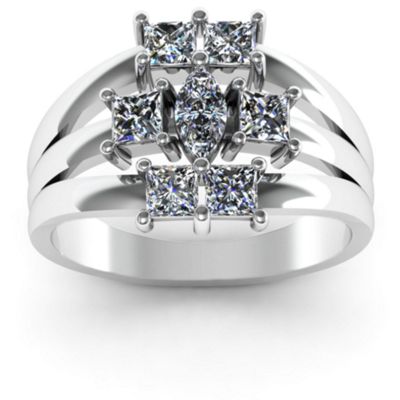 Charlotte Center Marquise and Princess Ring
