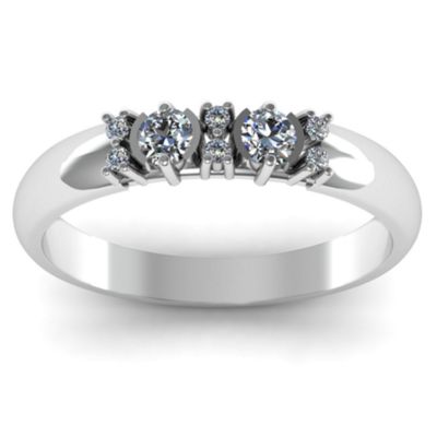 Twin Circular Half Bezel Twin Accent Ring