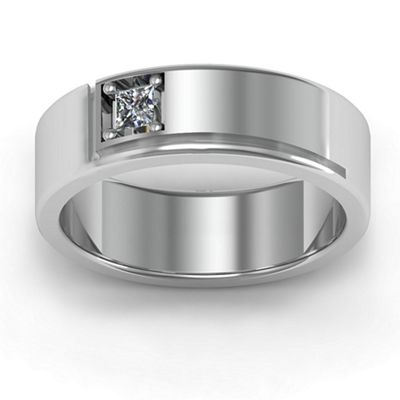 Tiberius Grooved Gemstone Mens Ring