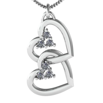 "Unity" Interlocking Hearts Birthstone Pendant