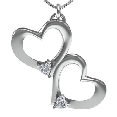 "Fusion" Hanging Hearts Birthstone Pendant