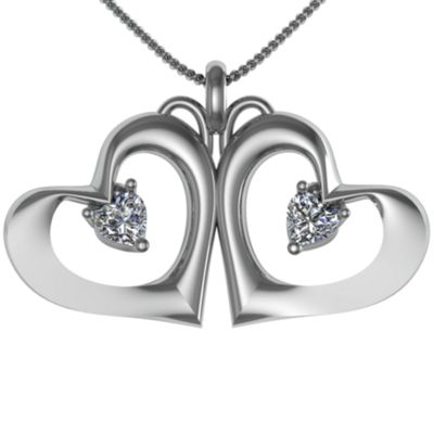 "Gemini" Touching Hearts Birthstone Pendant