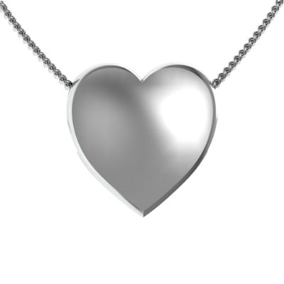 "Cupid's Shield" Flat Heart Pendant