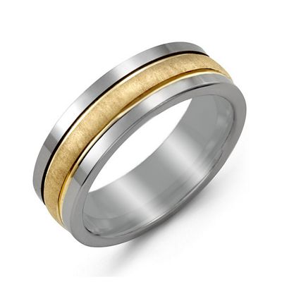 Mens Brushed Center Tungsten Band Promise Ring
