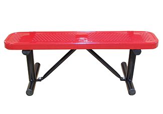 Perforated Backless In-Ground Bench
