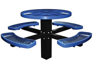 round post picnic table