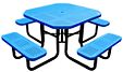 Octagonal perforated table