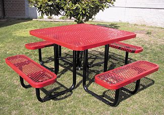 Square Outside Picnic Table
