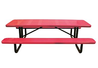 8 ft Rectangle Perforated Picnic Table