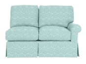 Wilton Skirted Right Arm Facing Loveseat