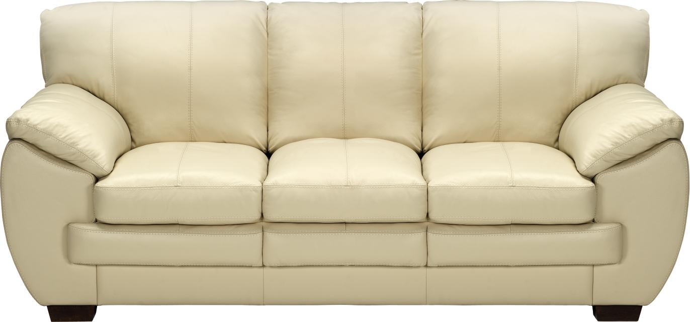 Valenza Ivory Leather Sofa