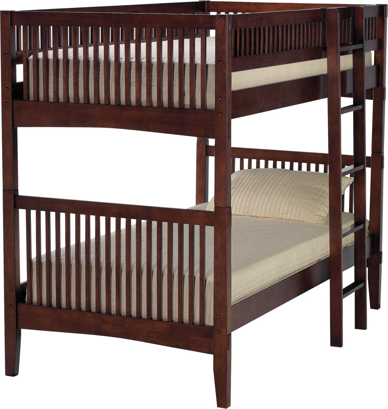 Arts & Crafts Chocolate Bunk Bed