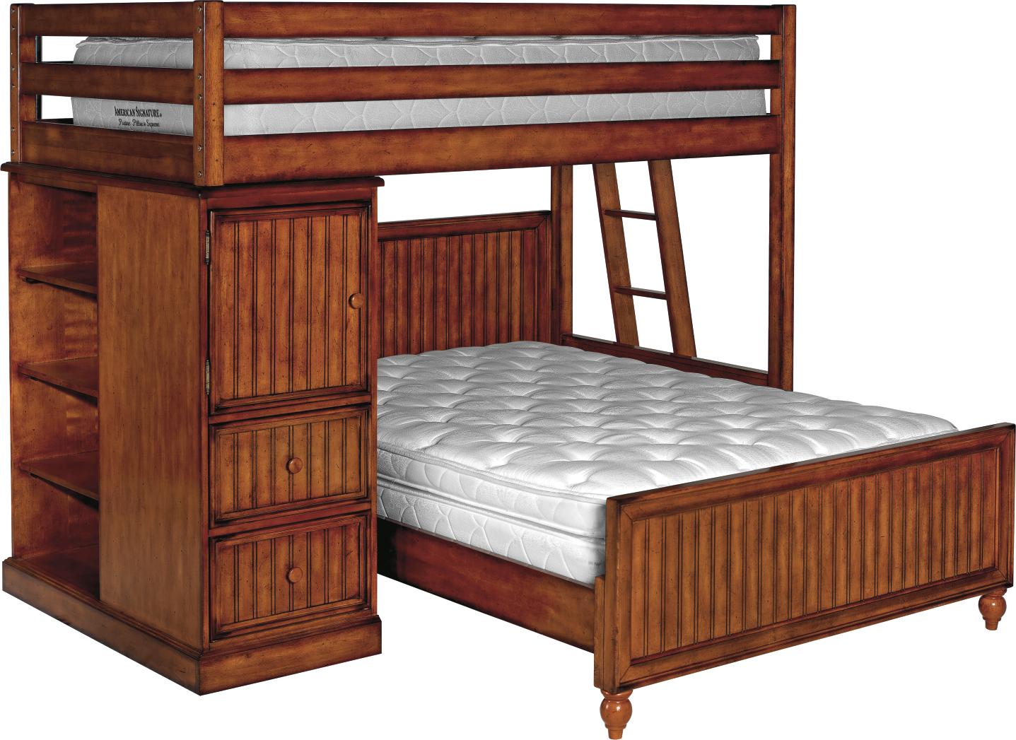 Sea Island Pine Twin Over Full Loft Bed