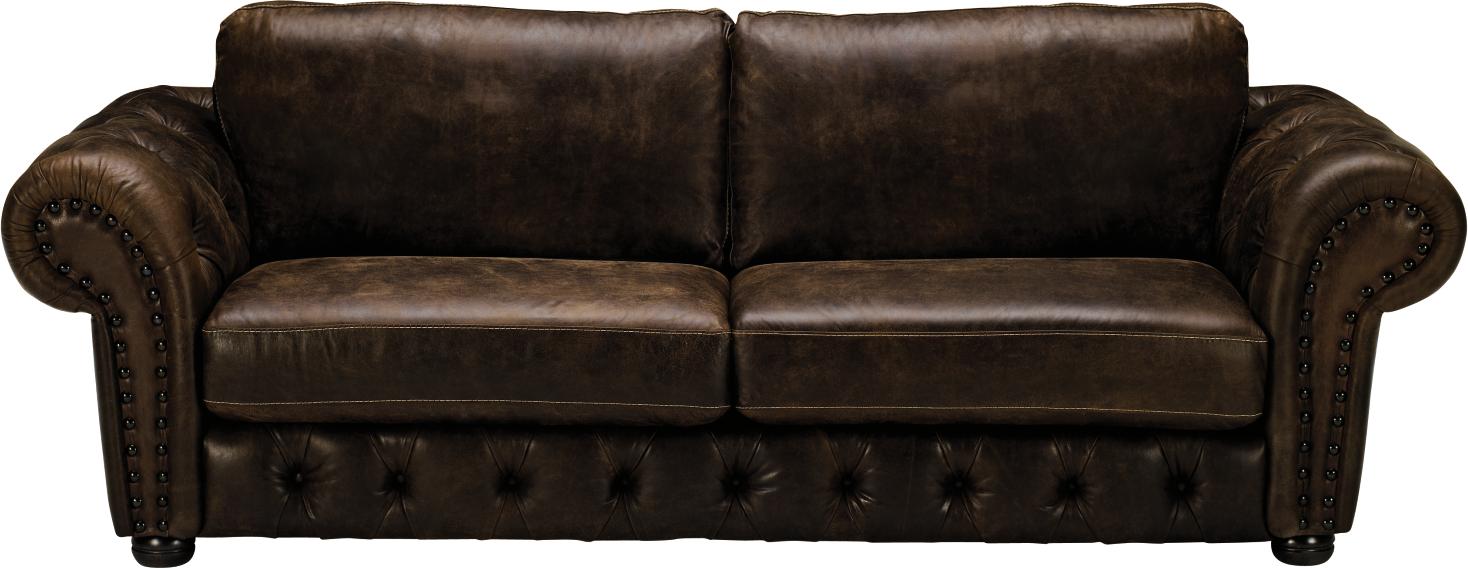 Donatello Chocolate Leather Sofa