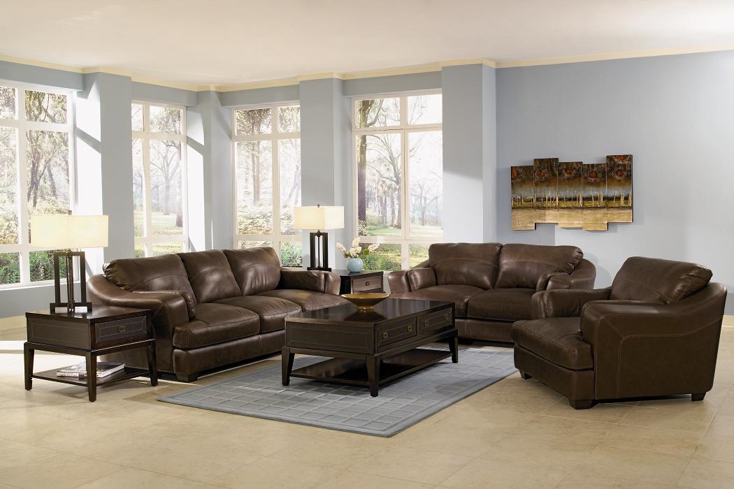 Marsala Chocolate 2-pc Leather Sofa & Loveseat Package