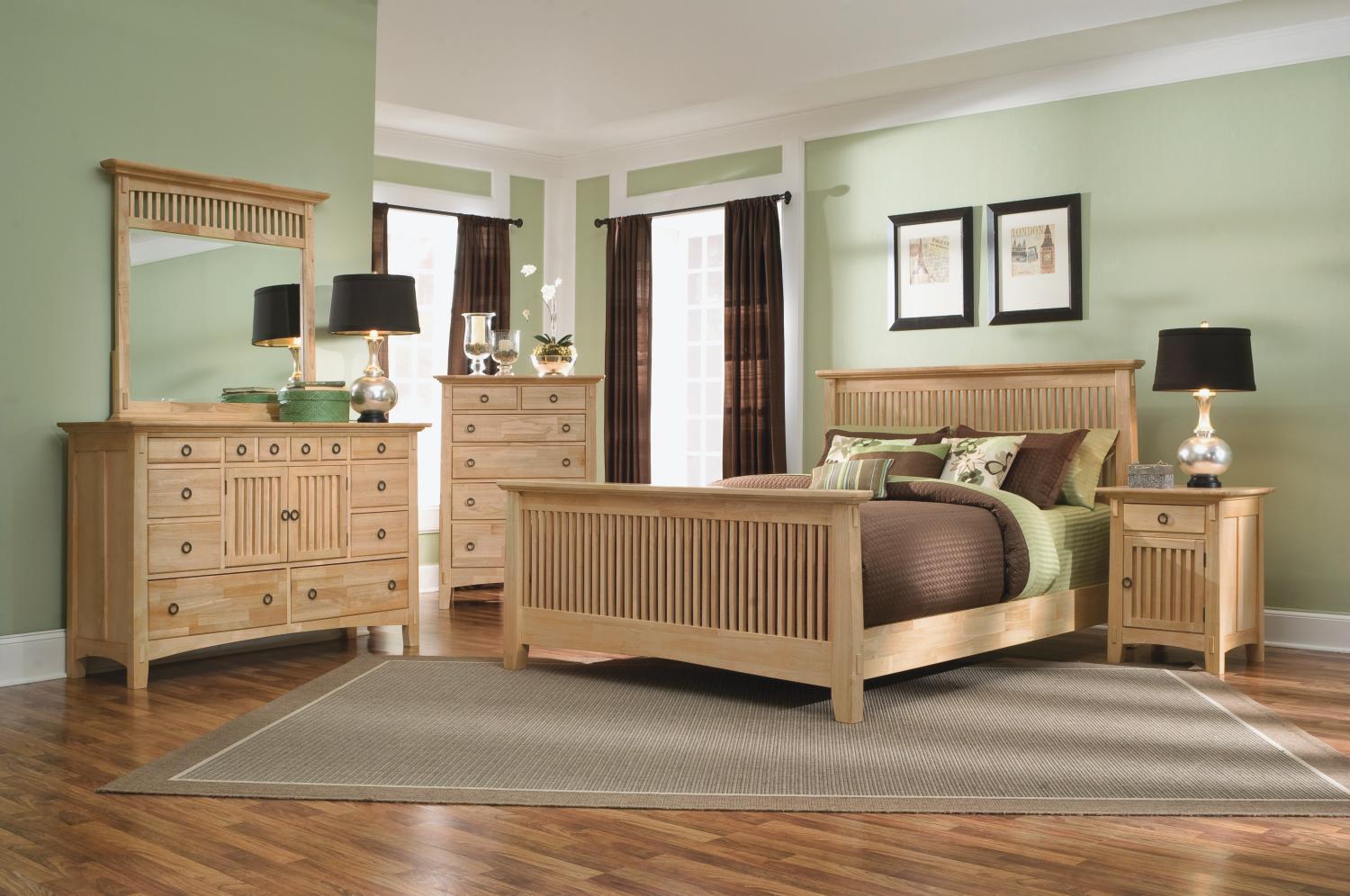 Arts & Crafts 5-pc Natural King Bedroom Package