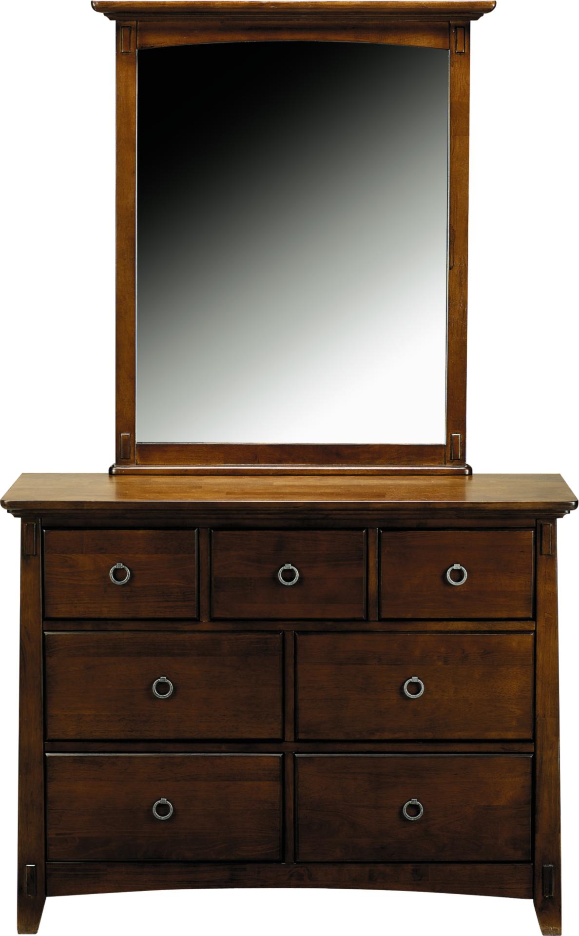 Arts & Crafts Chocolate Youth Dresser & Mirror