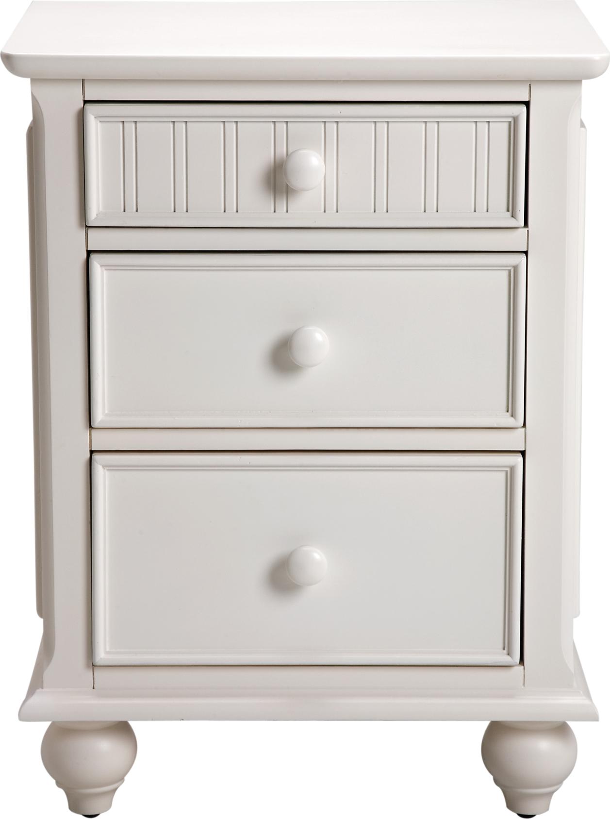 Sea Island White Drawer Night Stand
