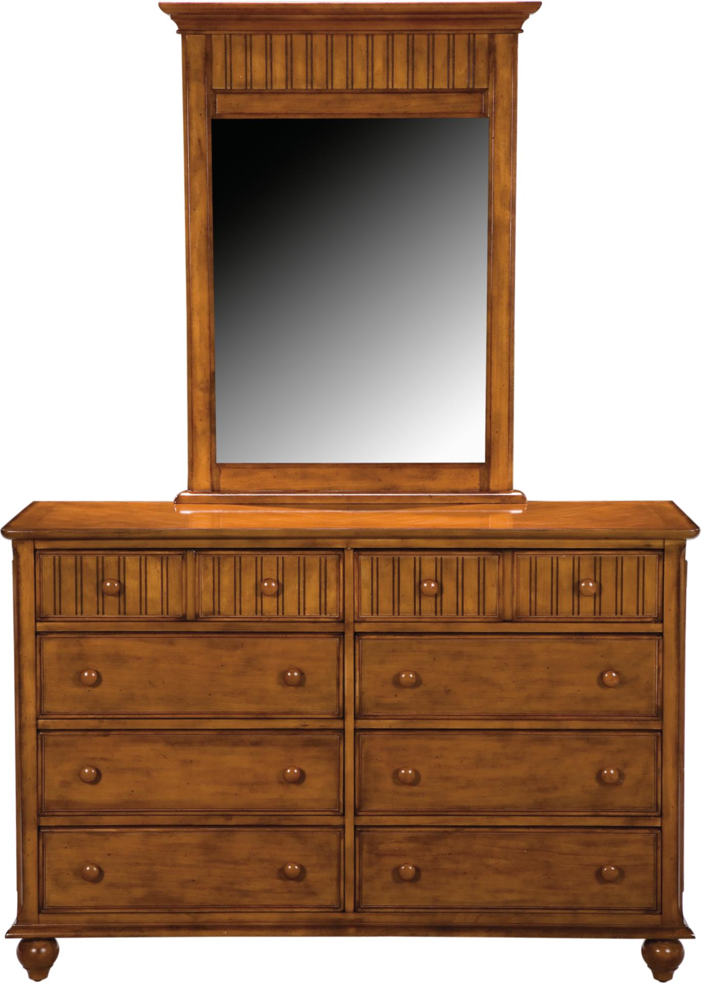 Sea Island Honey Pine Dresser & Mirror