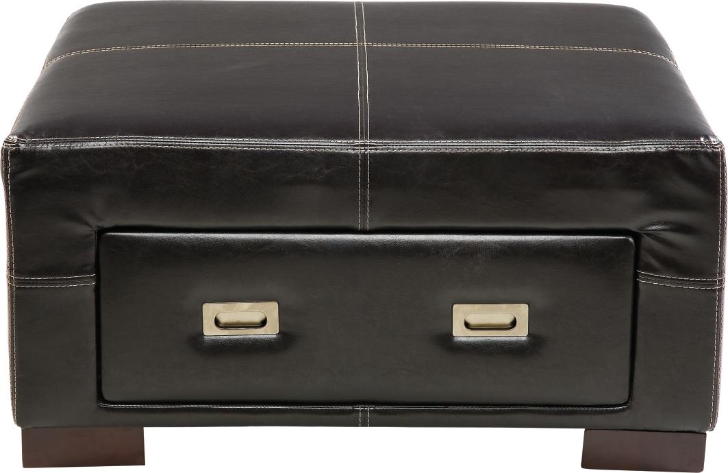 Hilton Dark Brown Storage Ottoman