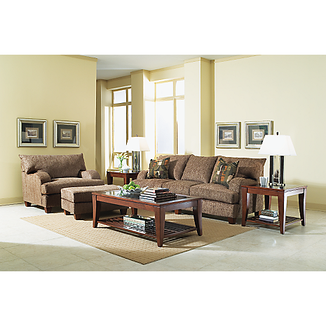 Troy Cocoa 3-PC Sofa, Chair & Ottoman Package