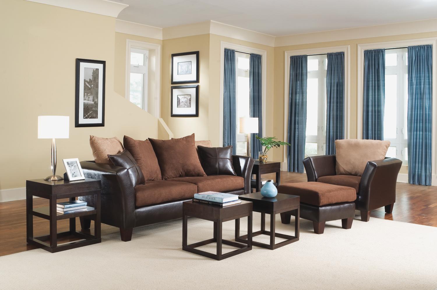 Walker Chocolate 2-pc Sofa & Chair Package