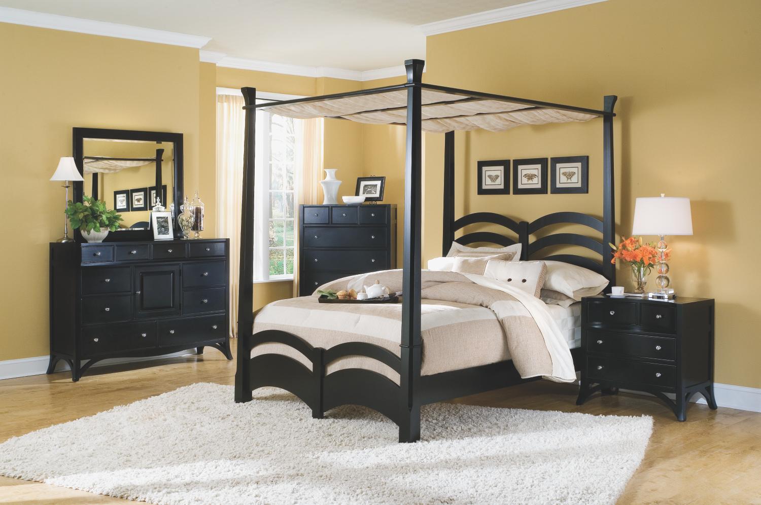 Studio One Black 5-pc King Canopy Bedroom Package