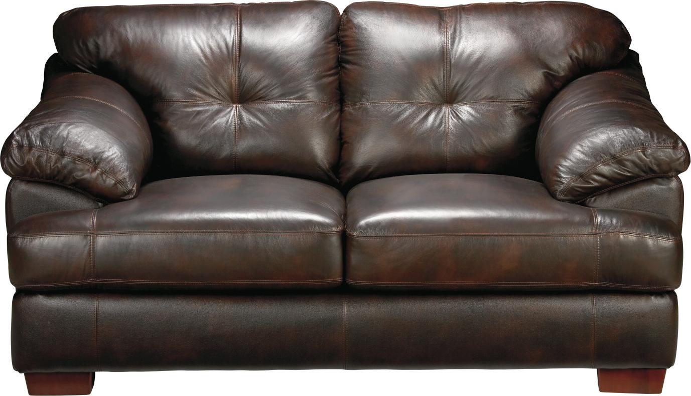 Majestic Licorice Leather Loveseat