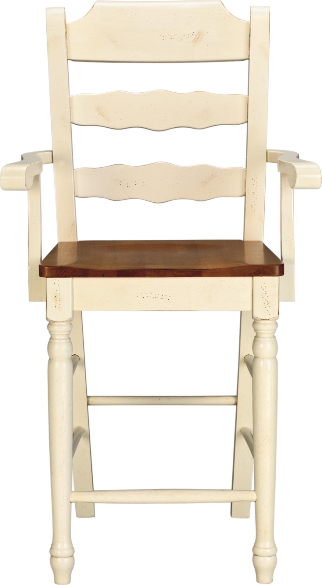 White & Pine Pub Arm Chair